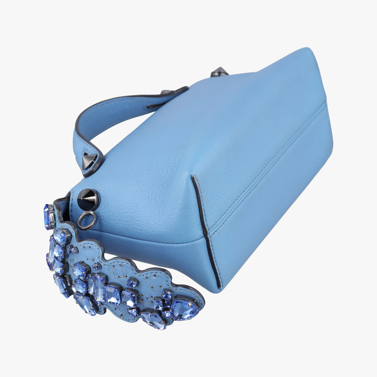 Pre-owned Fendi By the Way Blue Leather 8BL133 shoulderbag | stylenewstar