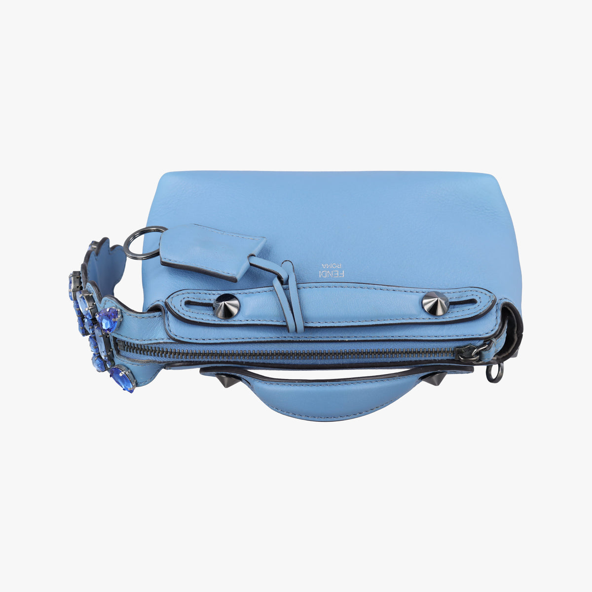 Pre-owned Fendi By the Way Blue Leather 8BL133 shoulderbag | stylenewstar