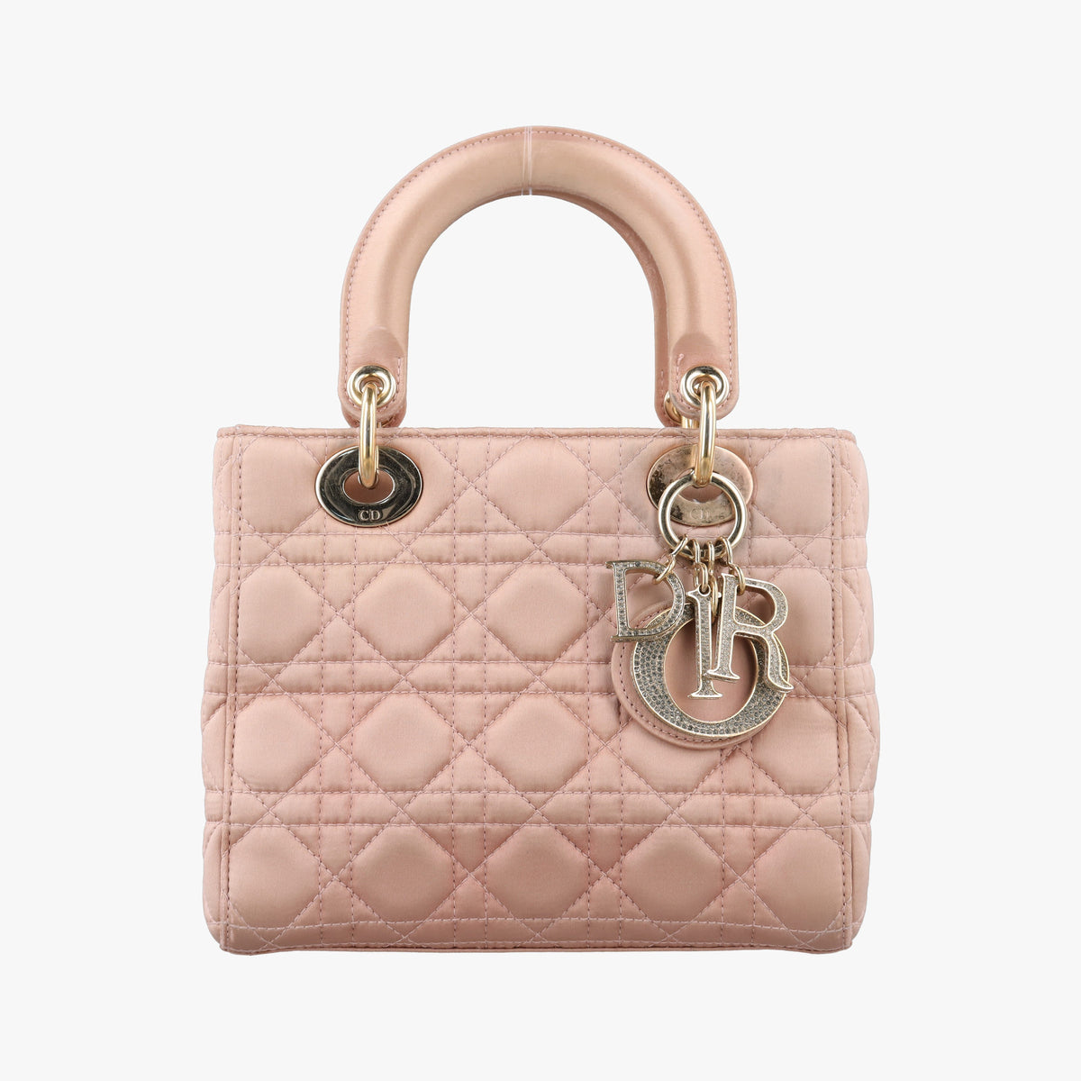 Pre-owned Christian Dior Lady Dior Pink Satin  handbag | stylenewstar