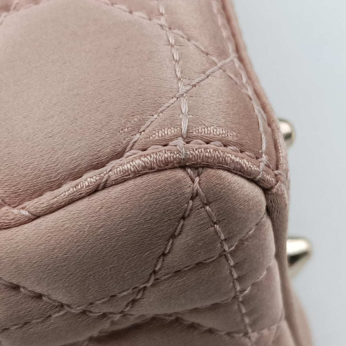 Pre-owned Christian Dior Lady Dior Pink Satin  handbag | stylenewstar