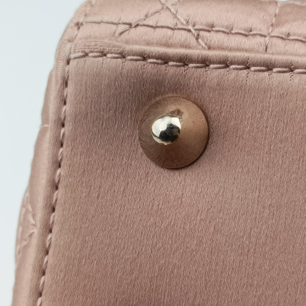 Pre-owned Christian Dior Lady Dior Pink Satin  handbag | stylenewstar