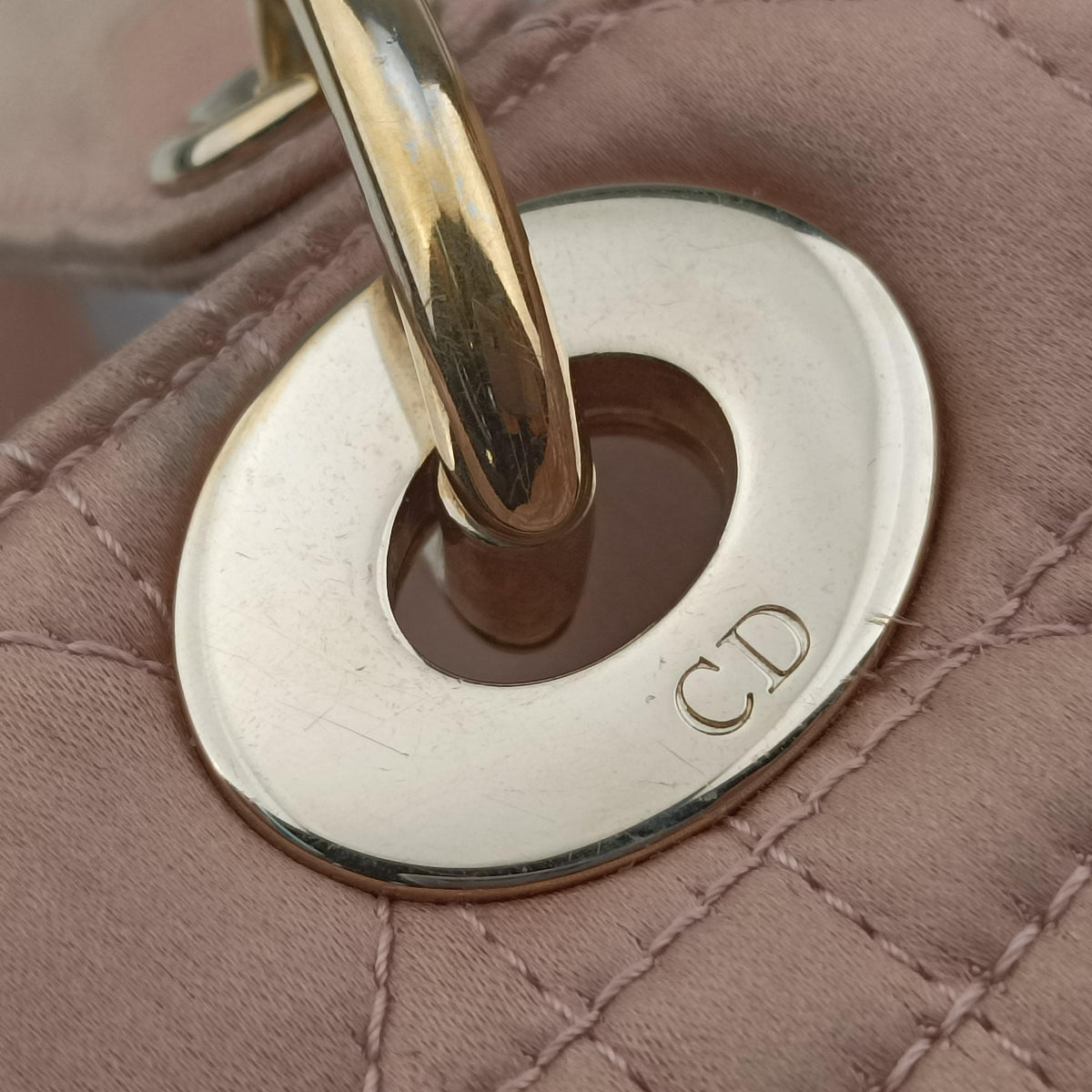 Pre-owned Christian Dior Lady Dior Pink Satin  handbag | stylenewstar