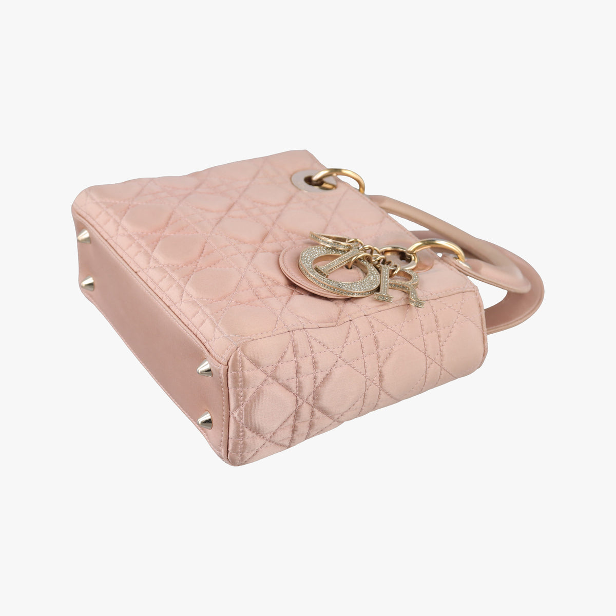 Pre-owned Christian Dior Lady Dior Pink Satin  handbag | stylenewstar