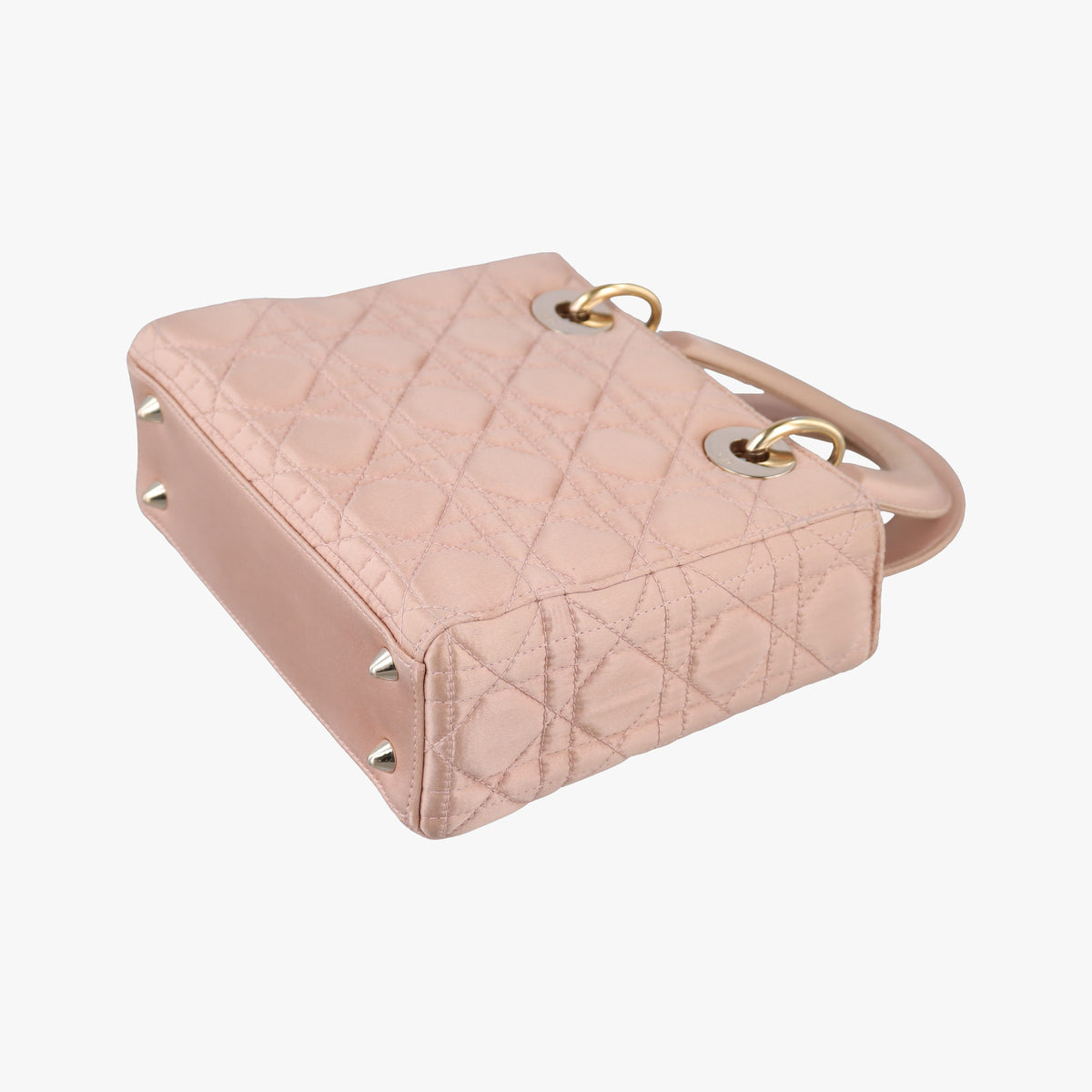 Pre-owned Christian Dior Lady Dior Pink Satin  handbag | stylenewstar