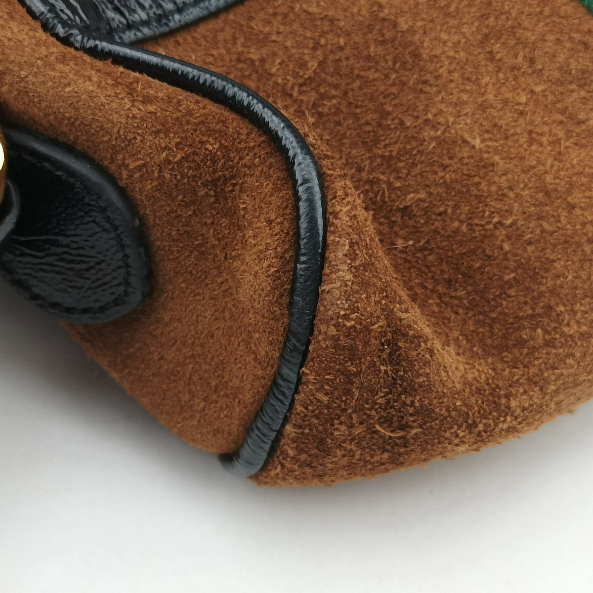 Pre-owned Gucci Ophidia Brown Suede 573321 shoulderbag | stylenewstar