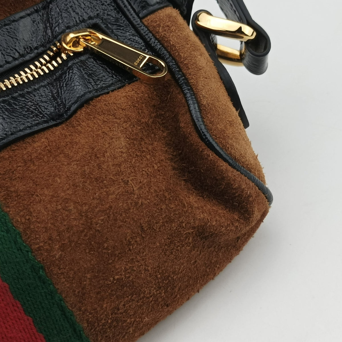 Pre-owned Gucci Ophidia Brown Suede 573321 shoulderbag | stylenewstar