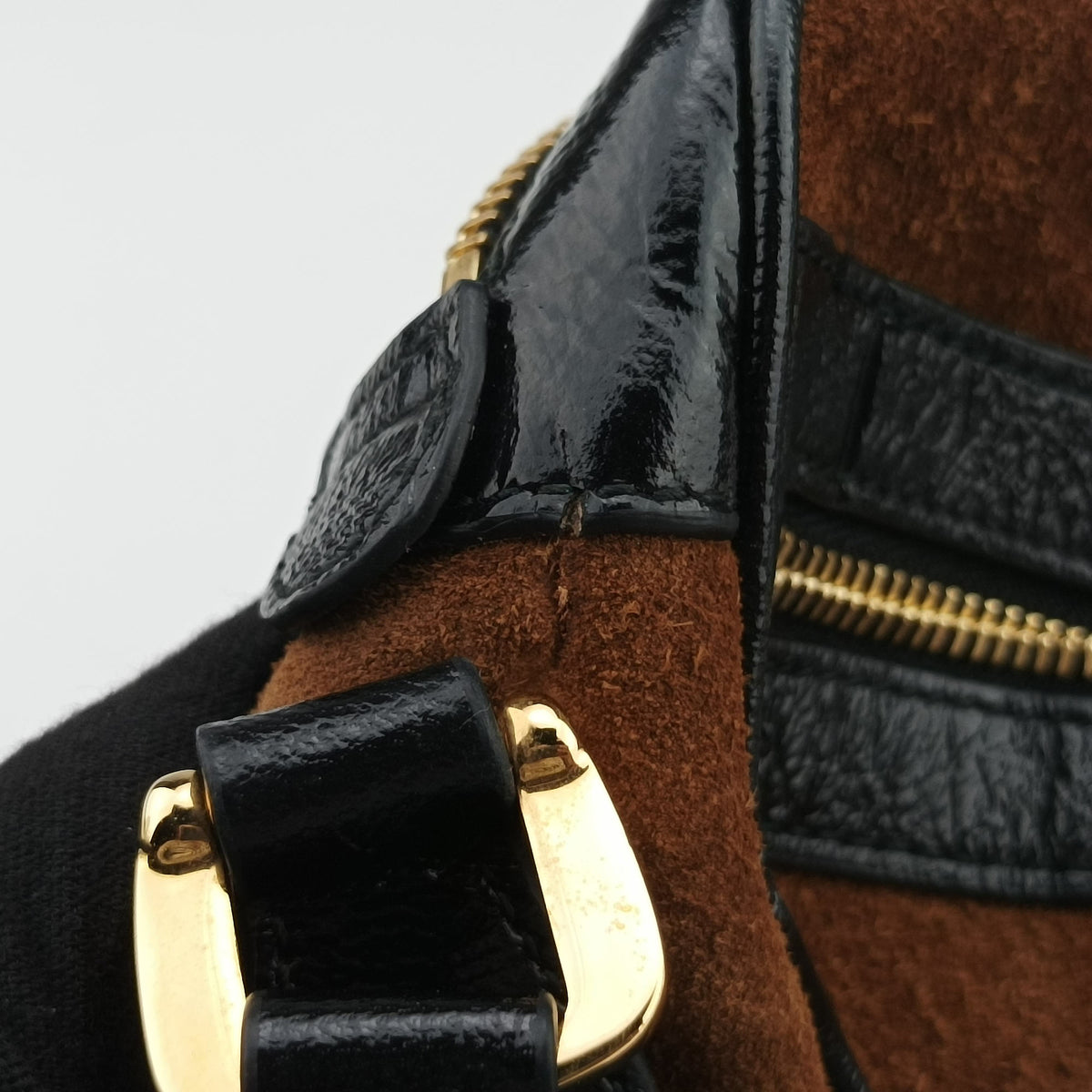 Pre-owned Gucci Ophidia Brown Suede 573321 shoulderbag | stylenewstar