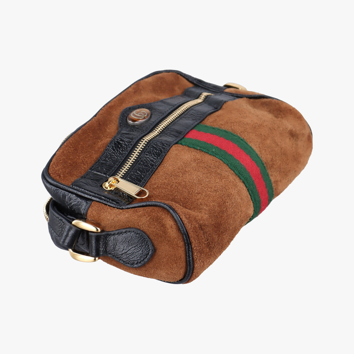 Pre-owned Gucci Ophidia Brown Suede 573321 shoulderbag | stylenewstar