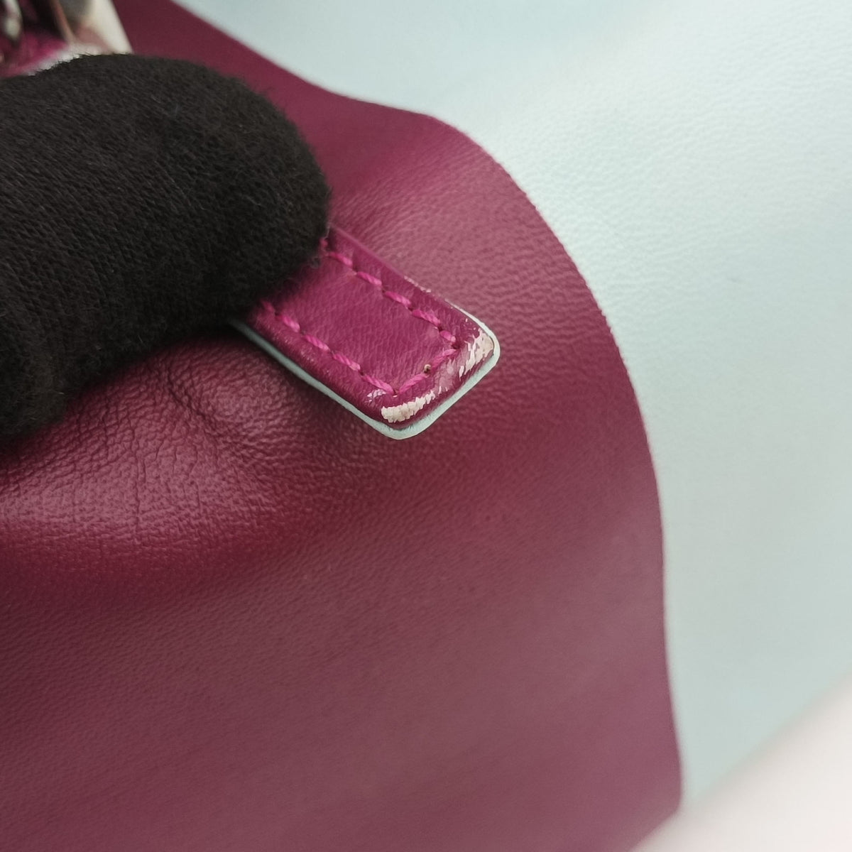 Pre-owned Fendi Bento box Blue x Purple Leather 26790 handbag | stylenewstar
