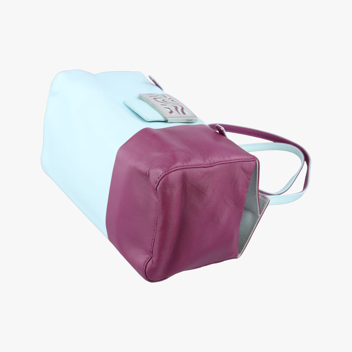 Pre-owned Fendi Bento box Blue x Purple Leather 26790 handbag | stylenewstar