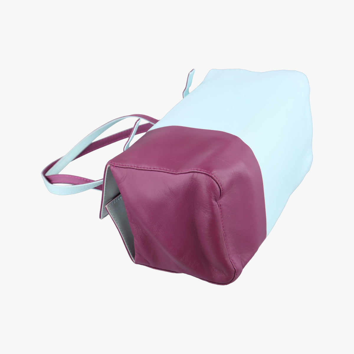 Pre-owned Fendi Bento box Blue x Purple Leather 26790 handbag | stylenewstar