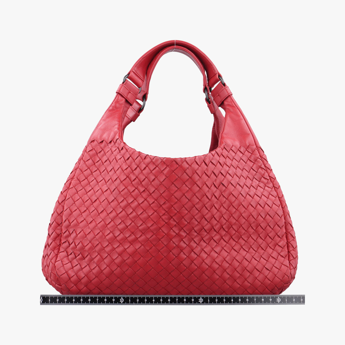 Pre-owned Bottega Veneta Campana Red Lambskin  shoulderbag | stylenewstar