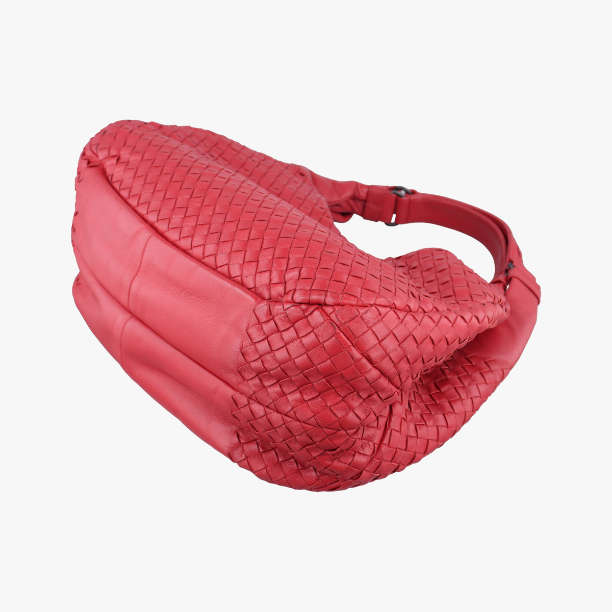 Pre-owned Bottega Veneta Campana Red Lambskin  shoulderbag | stylenewstar