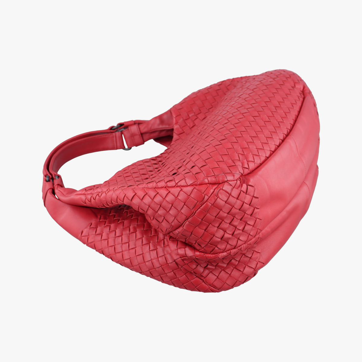Pre-owned Bottega Veneta Campana Red Lambskin  shoulderbag | stylenewstar