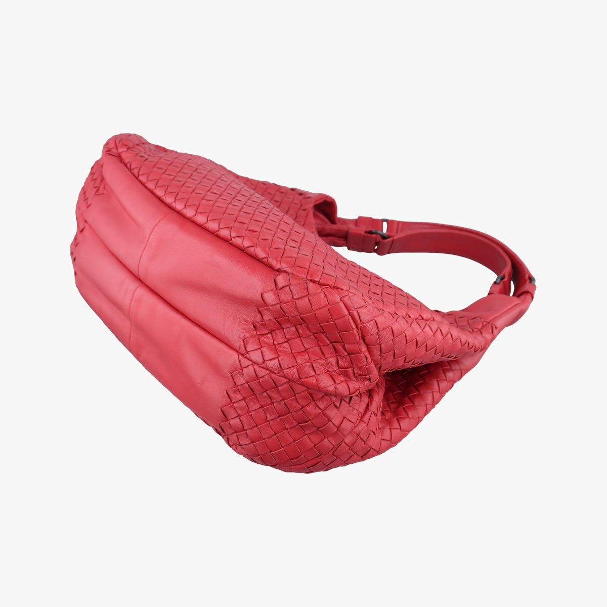 Pre-owned Bottega Veneta Campana Red Lambskin  shoulderbag | stylenewstar