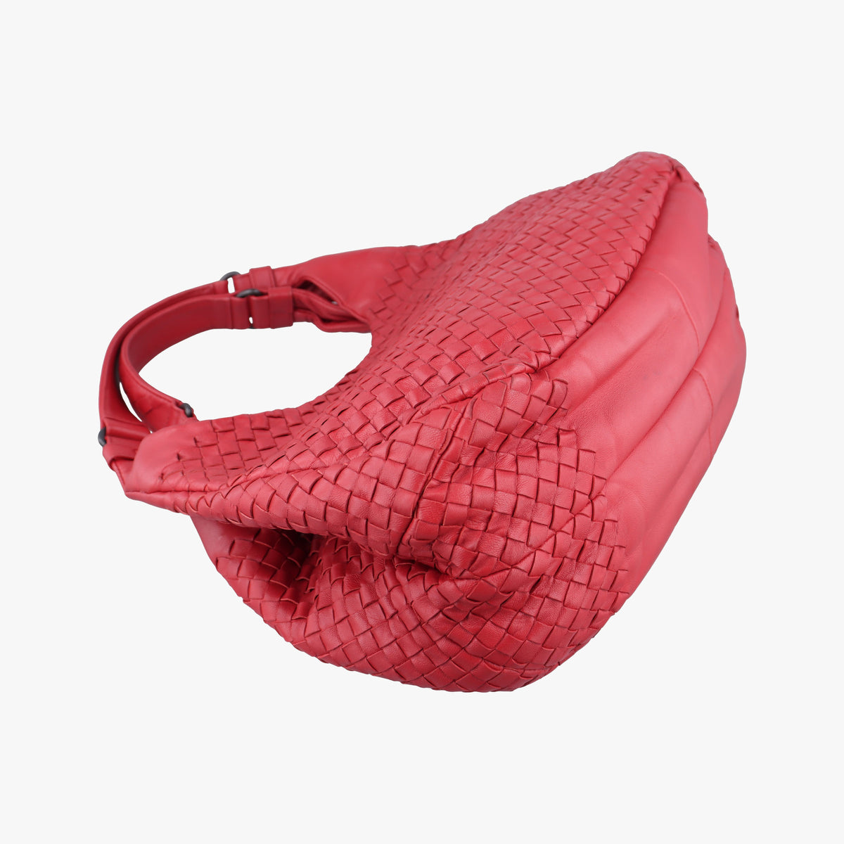 Pre-owned Bottega Veneta Campana Red Lambskin  shoulderbag | stylenewstar