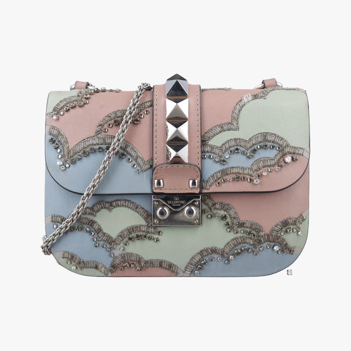 Vintage Valentino Glam lock Multicolore Leather  shoulderbag | stylenewstar