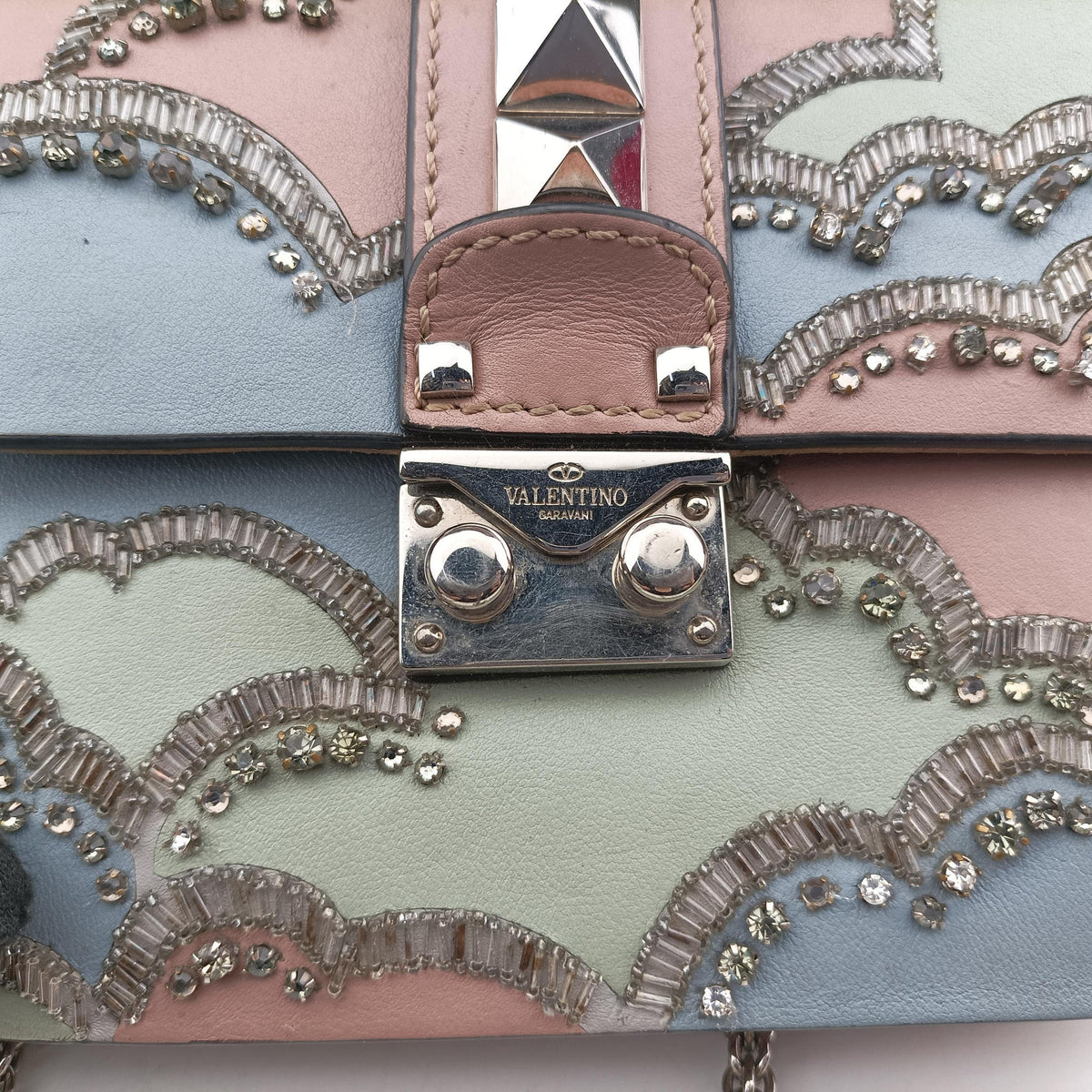 Vintage Valentino Glam lock Multicolore Leather  shoulderbag | stylenewstar