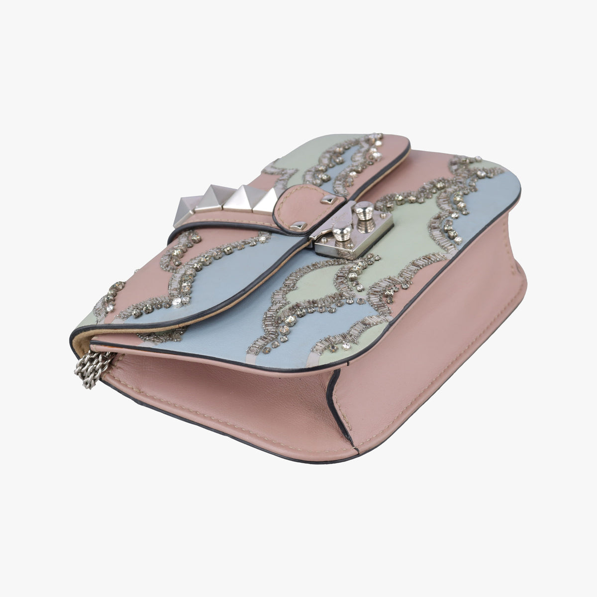 Vintage Valentino Glam lock Multicolore Leather  shoulderbag | stylenewstar