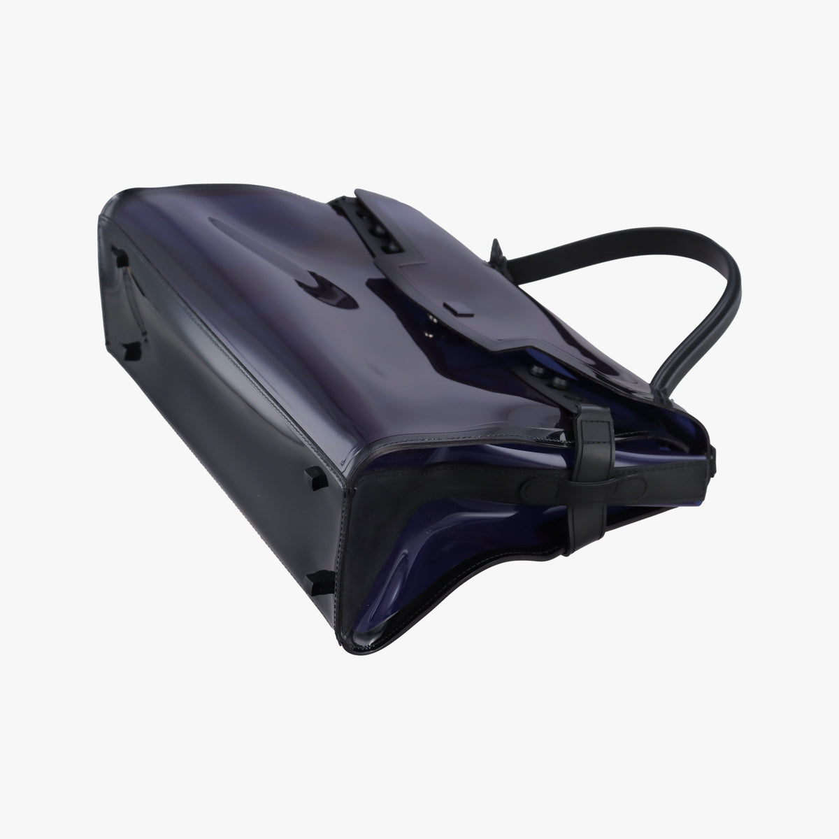 Pre-owned Delvaux Tempete Purple Vinyl  shoulderbag | stylenewstar
