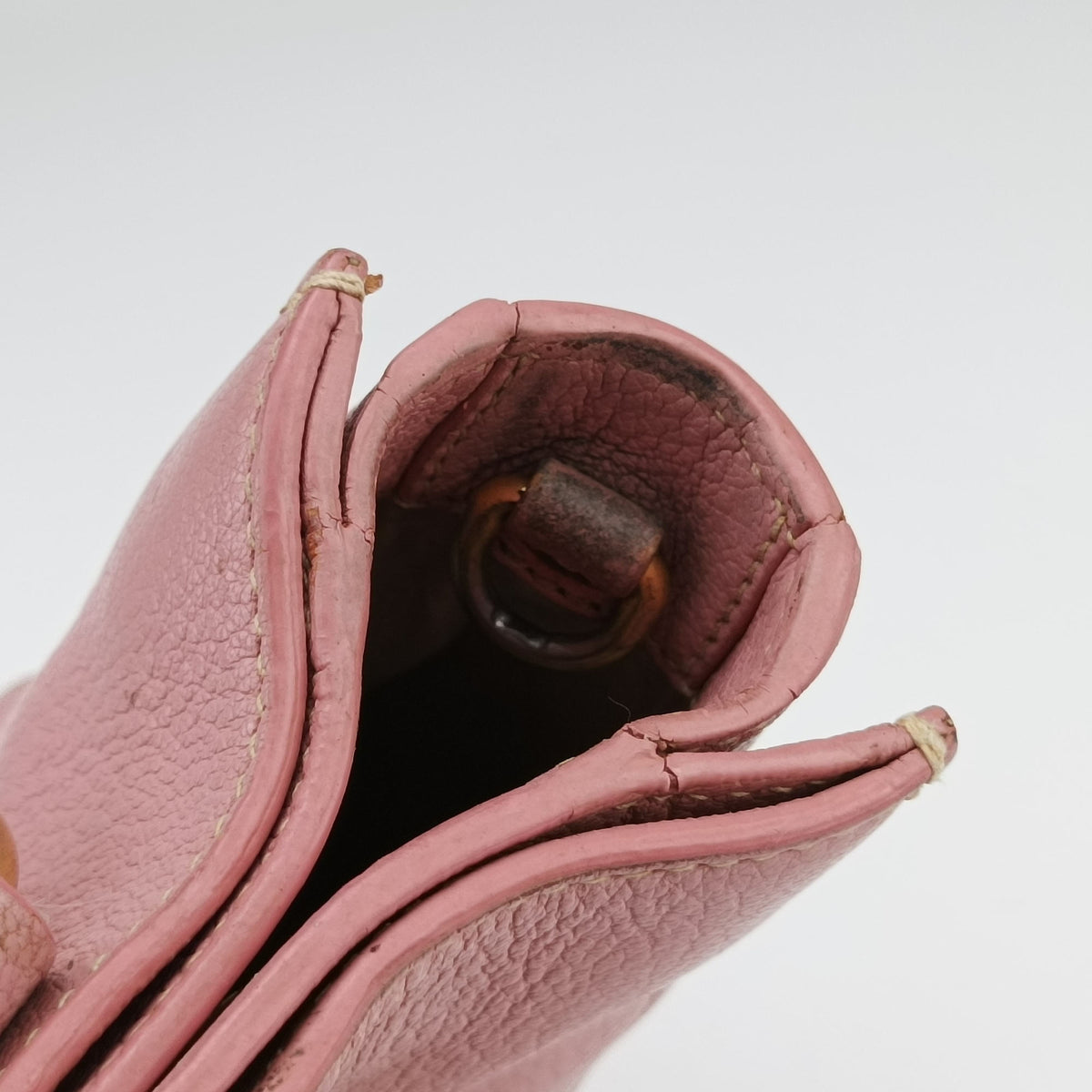 Pre-owned Miu Miu Madras Pink Leather  shoulderbag | stylenewstar
