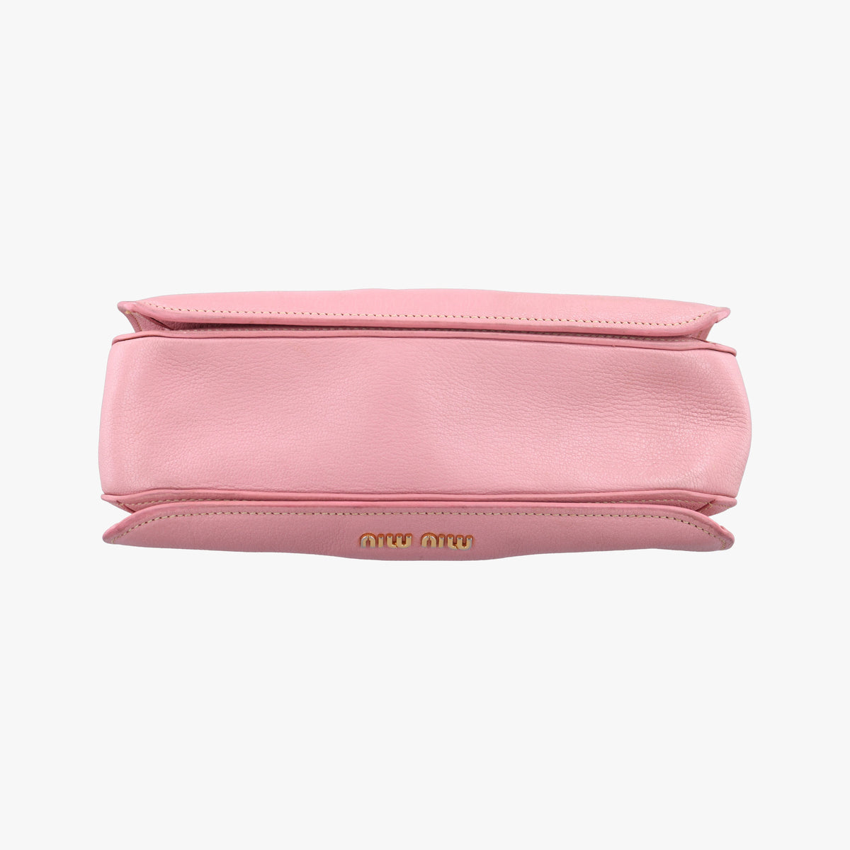 Pre-owned Miu Miu Madras Pink Leather  shoulderbag | stylenewstar