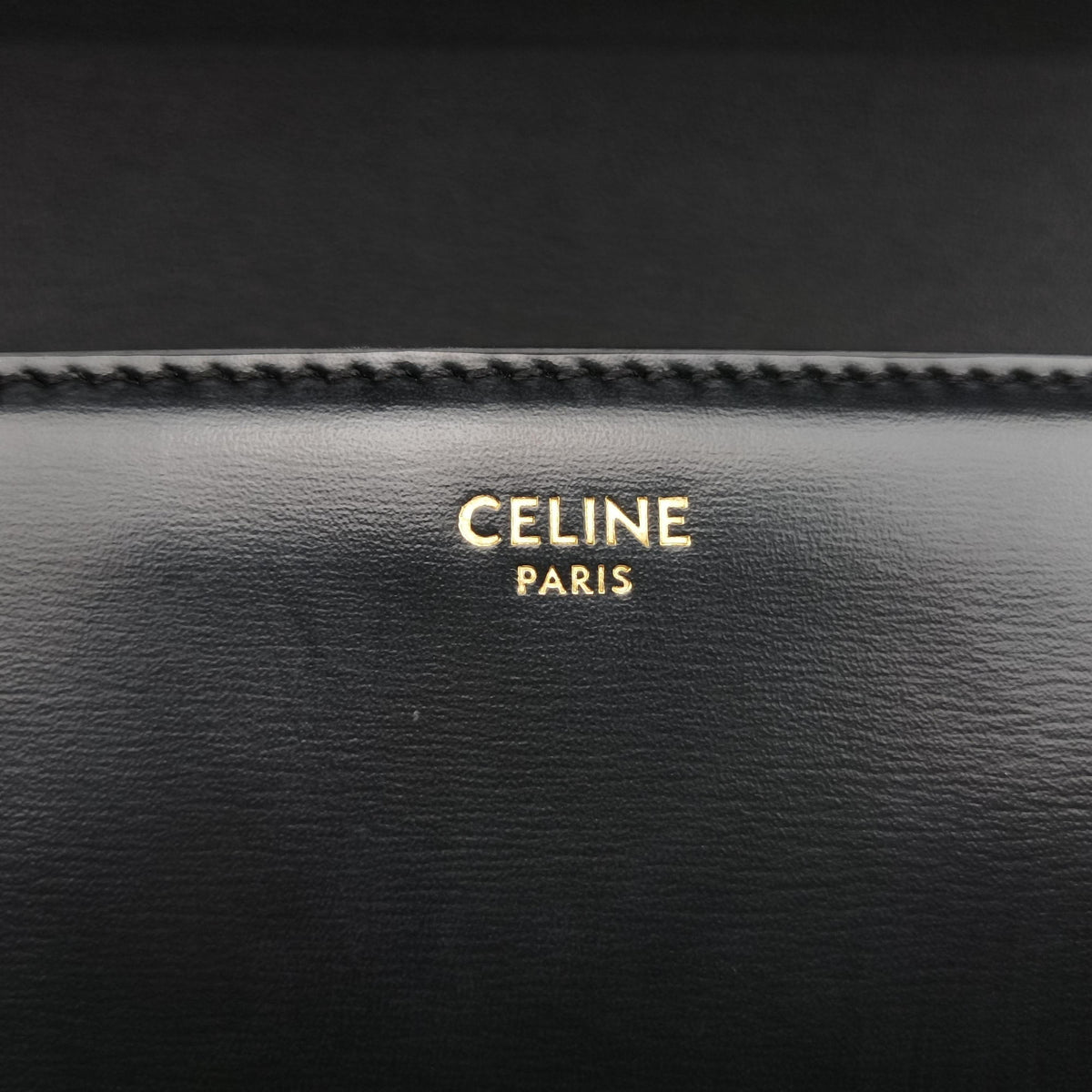 Pre-owned Celine Triomphe Black Leather  shoulderbag | stylenewstar