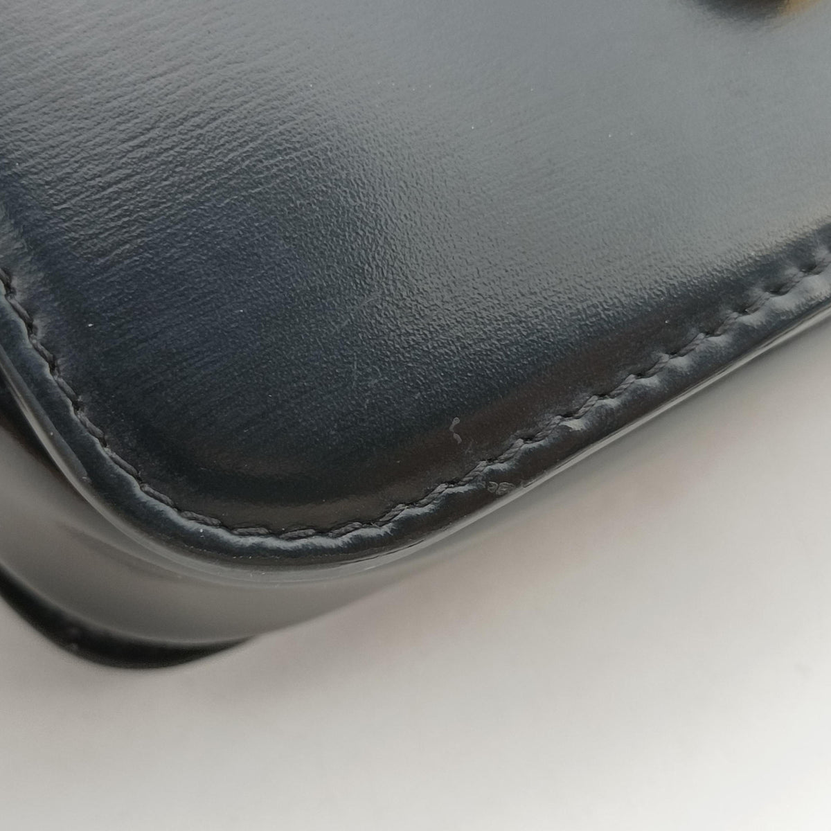 Pre-owned Celine Triomphe Black Leather  shoulderbag | stylenewstar