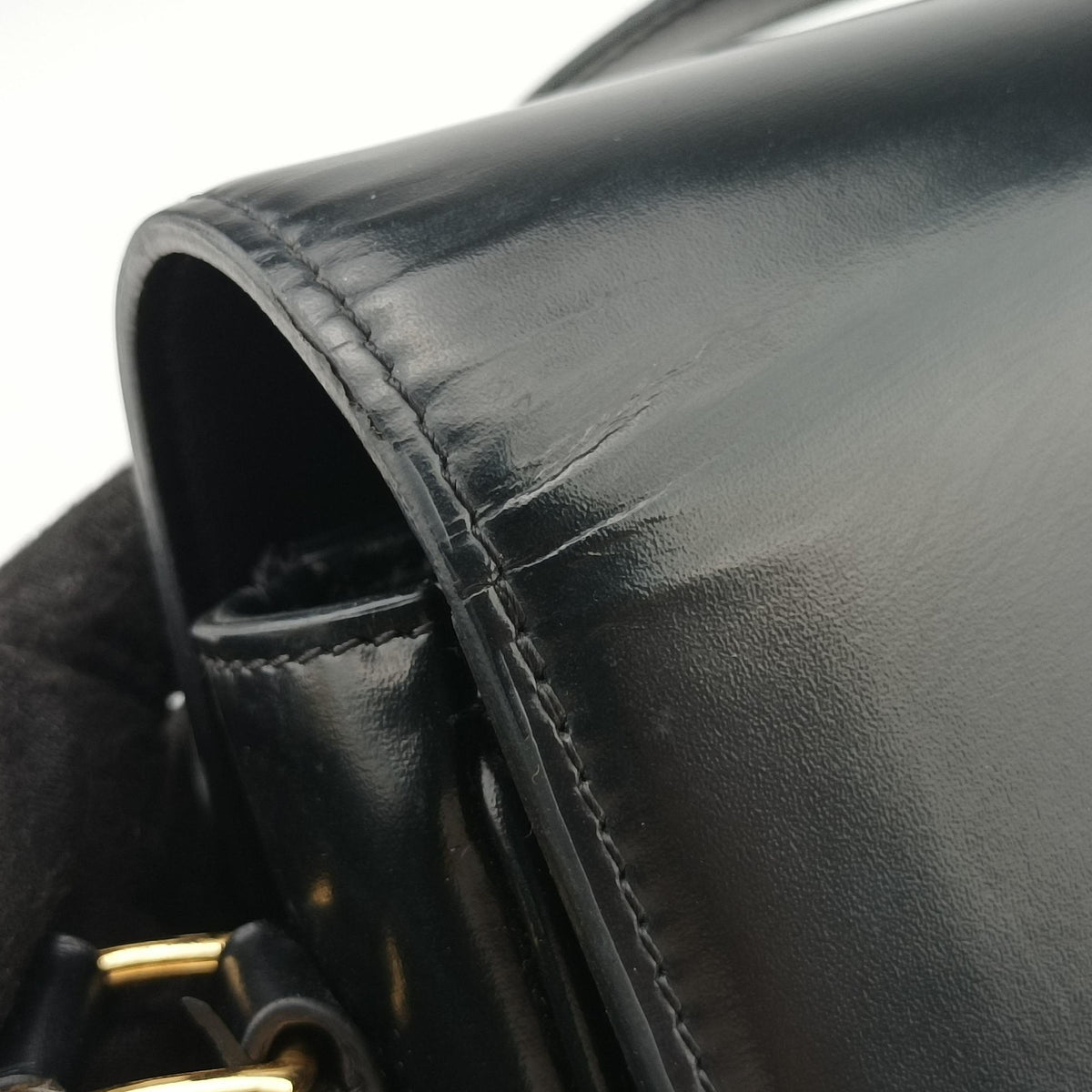 Pre-owned Celine Triomphe Black Leather  shoulderbag | stylenewstar