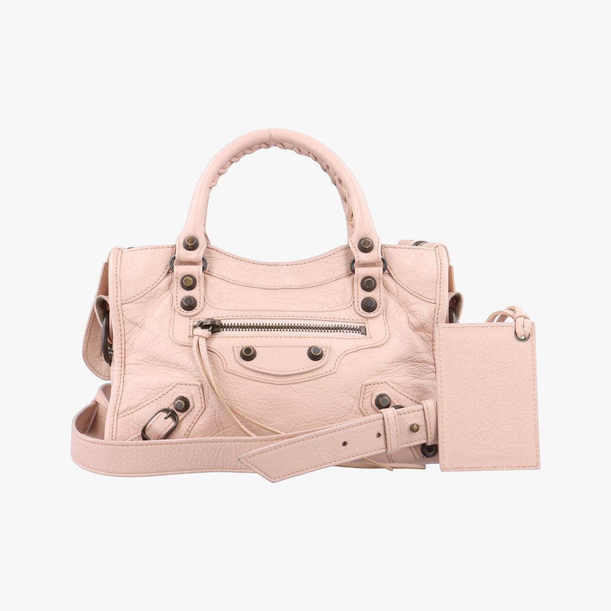 Pre-owned Balenciaga Classic City Mini Pink lambskin  shoulderbag | stylenewstar