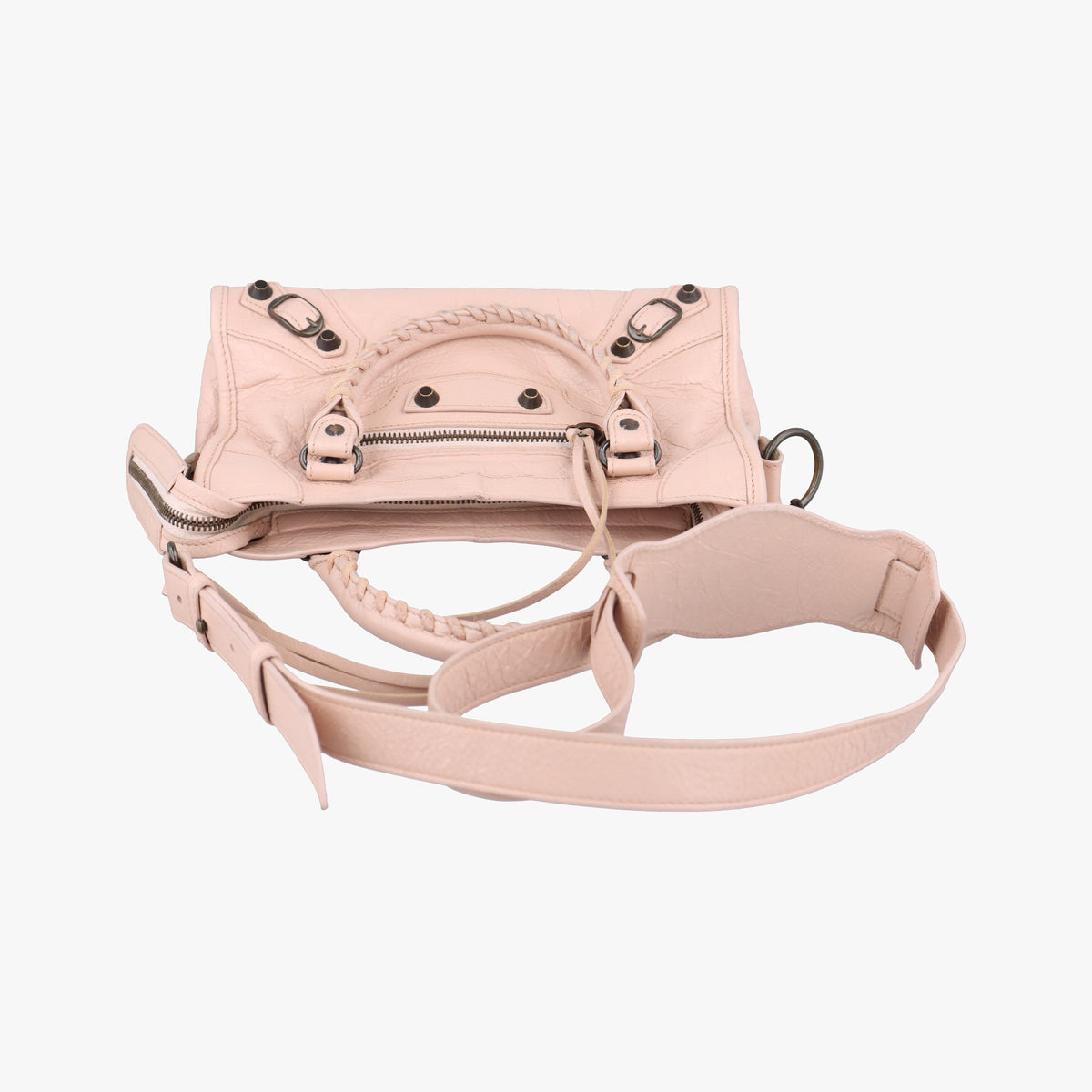 Pre-owned Balenciaga Classic City Mini Pink lambskin  shoulderbag | stylenewstar