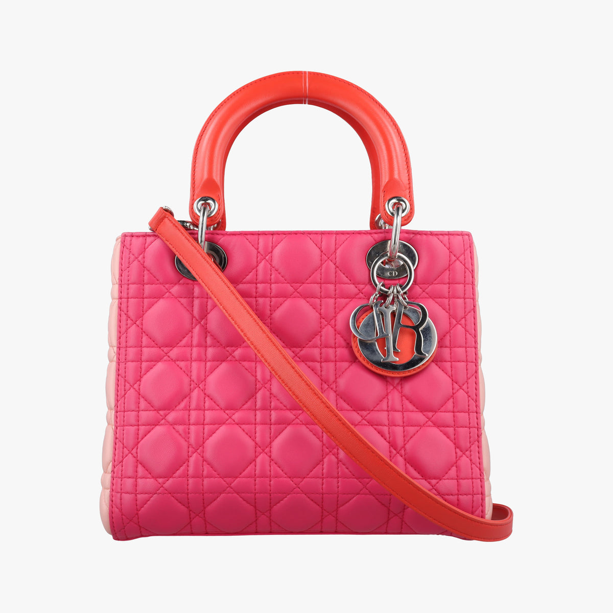 Secondhand Christian Dior Lady Dior Pink lambskin  shoulderbag | stylenewstar