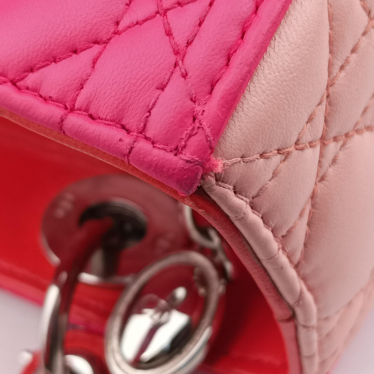 Secondhand Christian Dior Lady Dior Pink lambskin  shoulderbag | stylenewstar