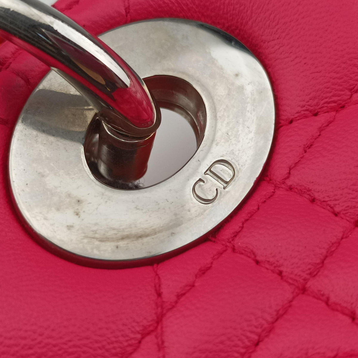 Secondhand Christian Dior Lady Dior Pink lambskin  shoulderbag | stylenewstar