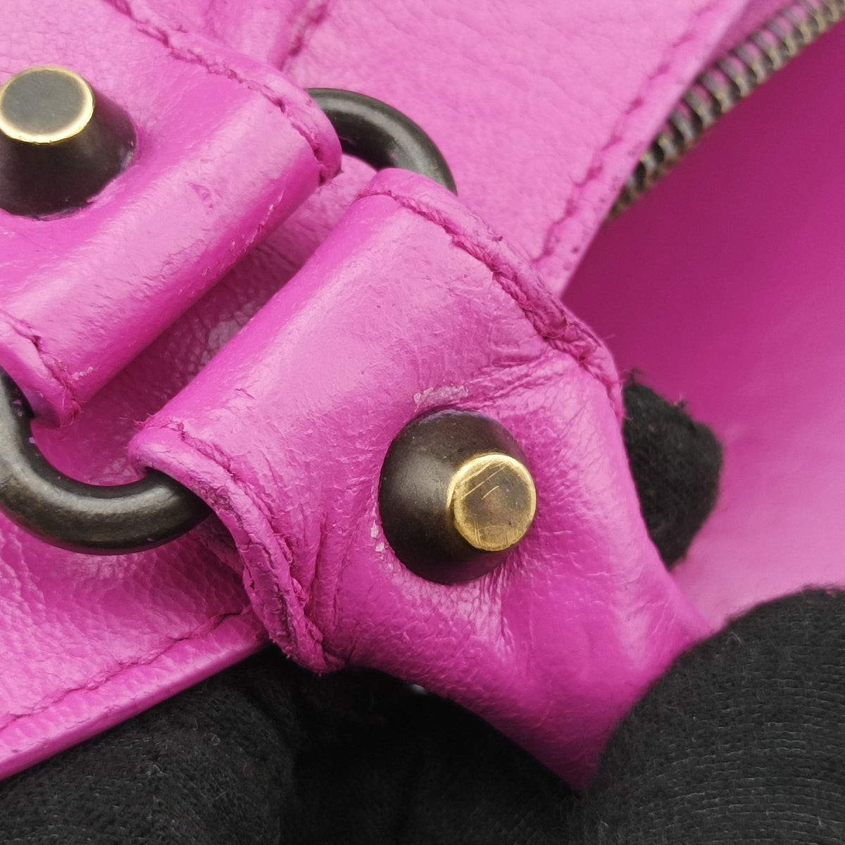 Pre-owned Balenciaga Giant City Purple lambskin  shoulderbag | stylenewstar