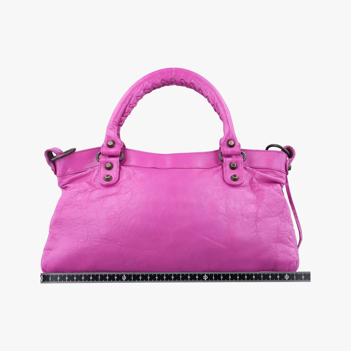 Pre-owned Balenciaga Giant City Purple lambskin  shoulderbag | stylenewstar