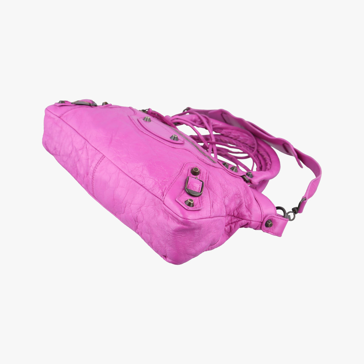 Pre-owned Balenciaga Giant City Purple lambskin  shoulderbag | stylenewstar