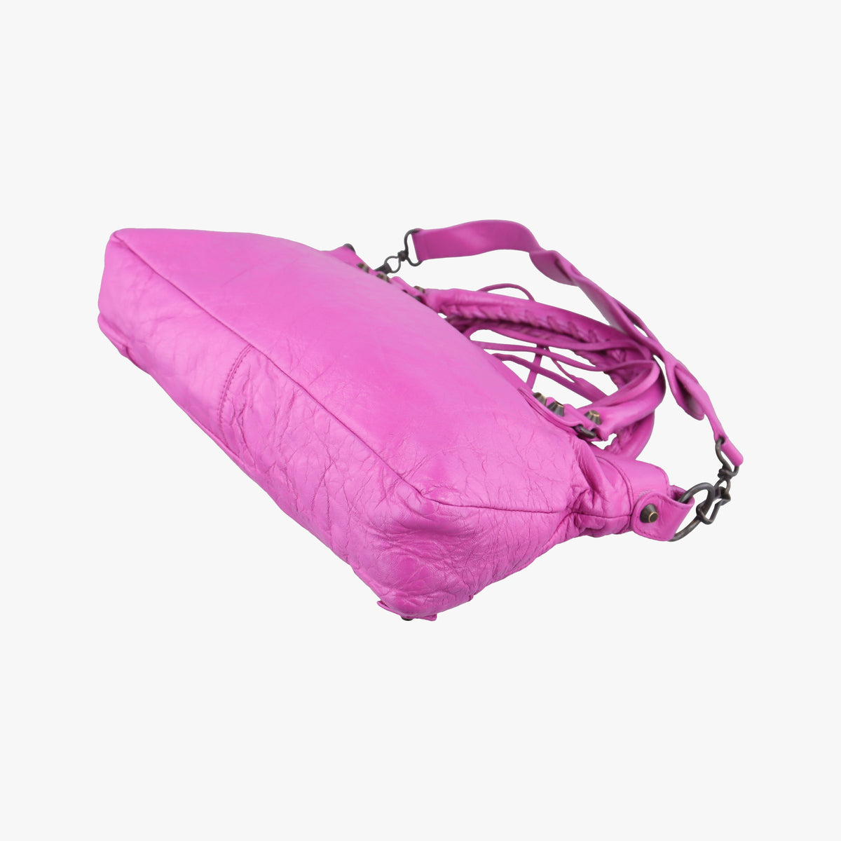 Pre-owned Balenciaga Giant City Purple lambskin  shoulderbag | stylenewstar