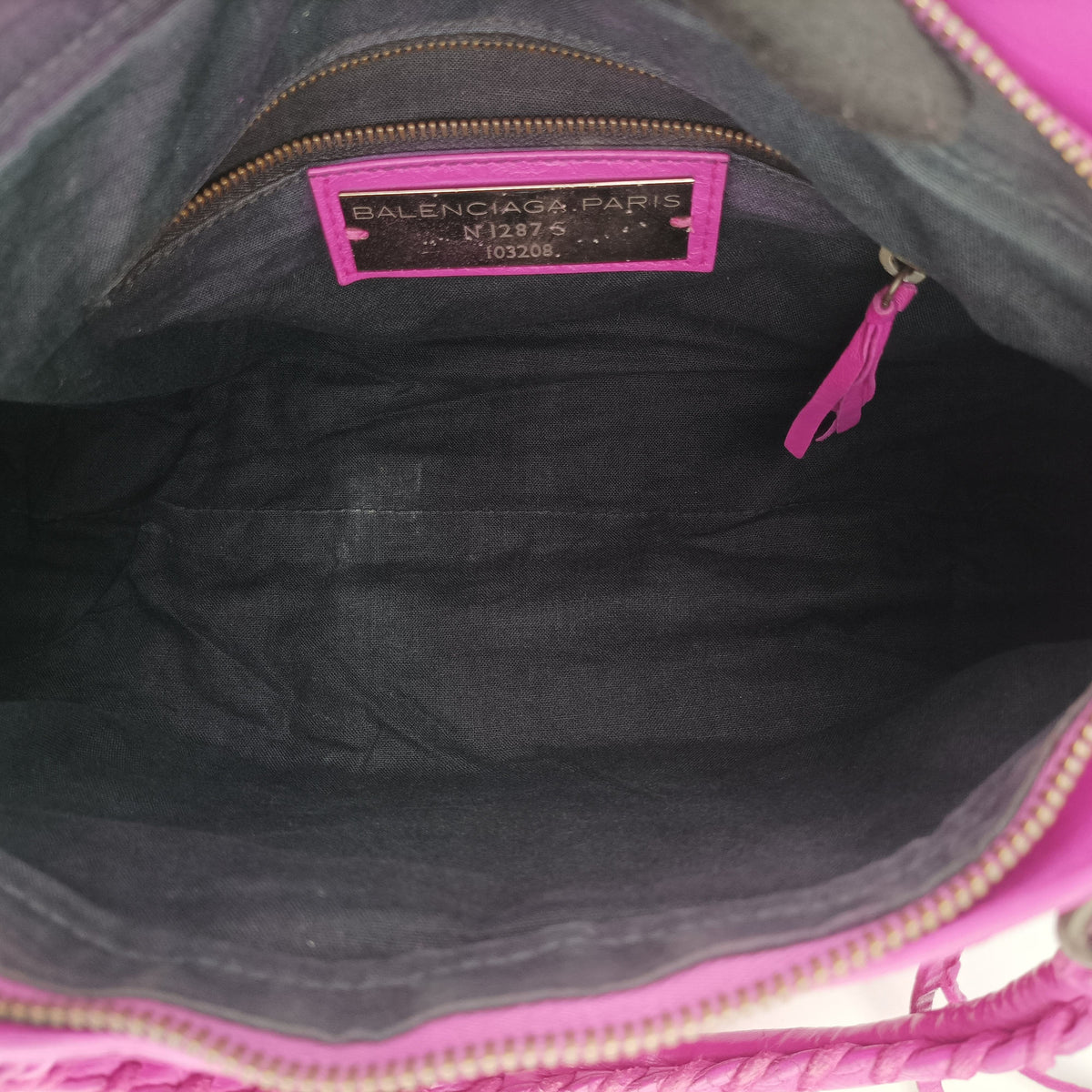Pre-owned Balenciaga Giant City Purple lambskin  shoulderbag | stylenewstar