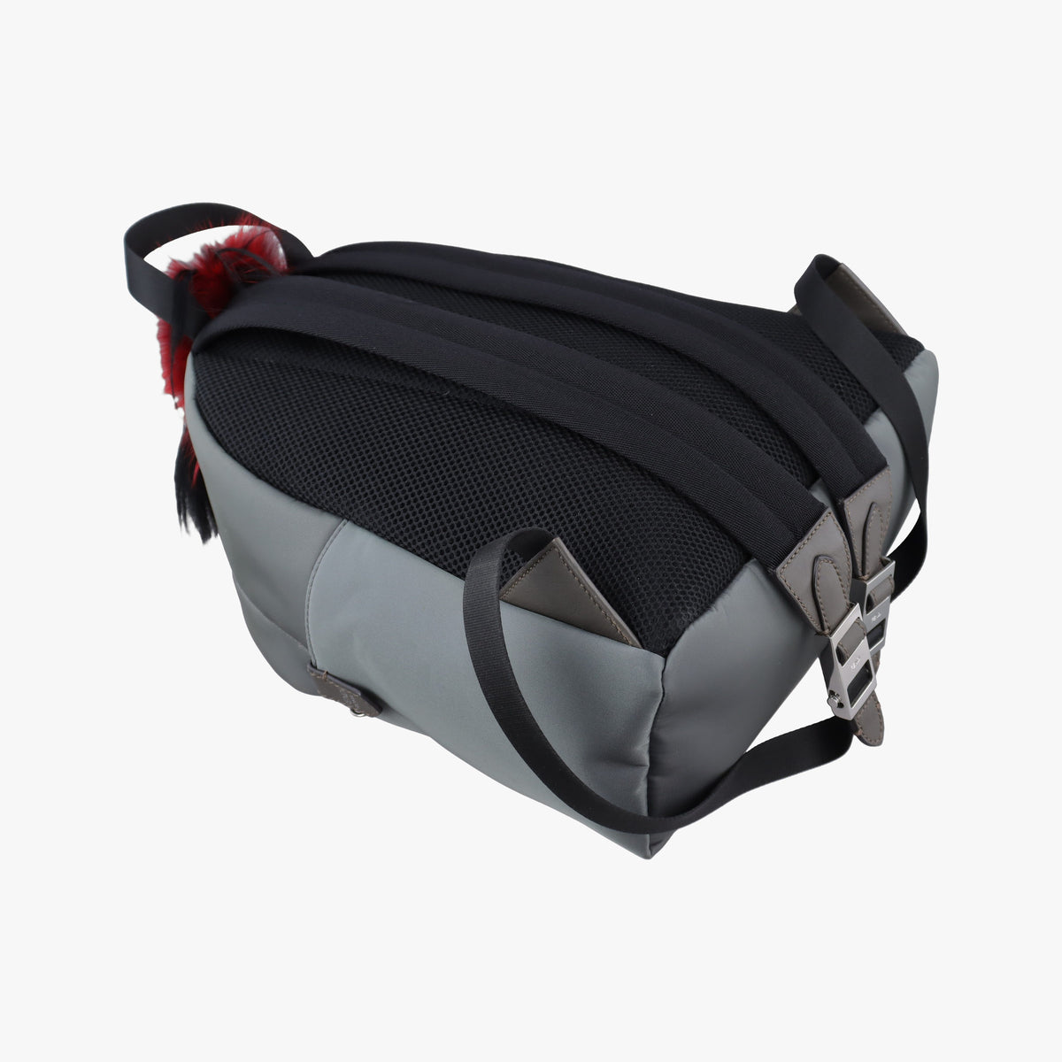 Pre-owned Fendi monster bag bugs Gray x Multicolour Nylon x leather 8BZ035 backpack/rucksack | stylenewstar