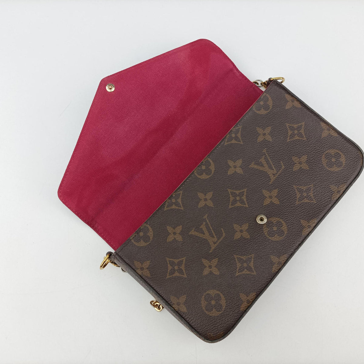 Pre-owned Louis Vuitton Pochette Felicie Brown Monogram Canvas M61276 shoulderbag | stylenewstar