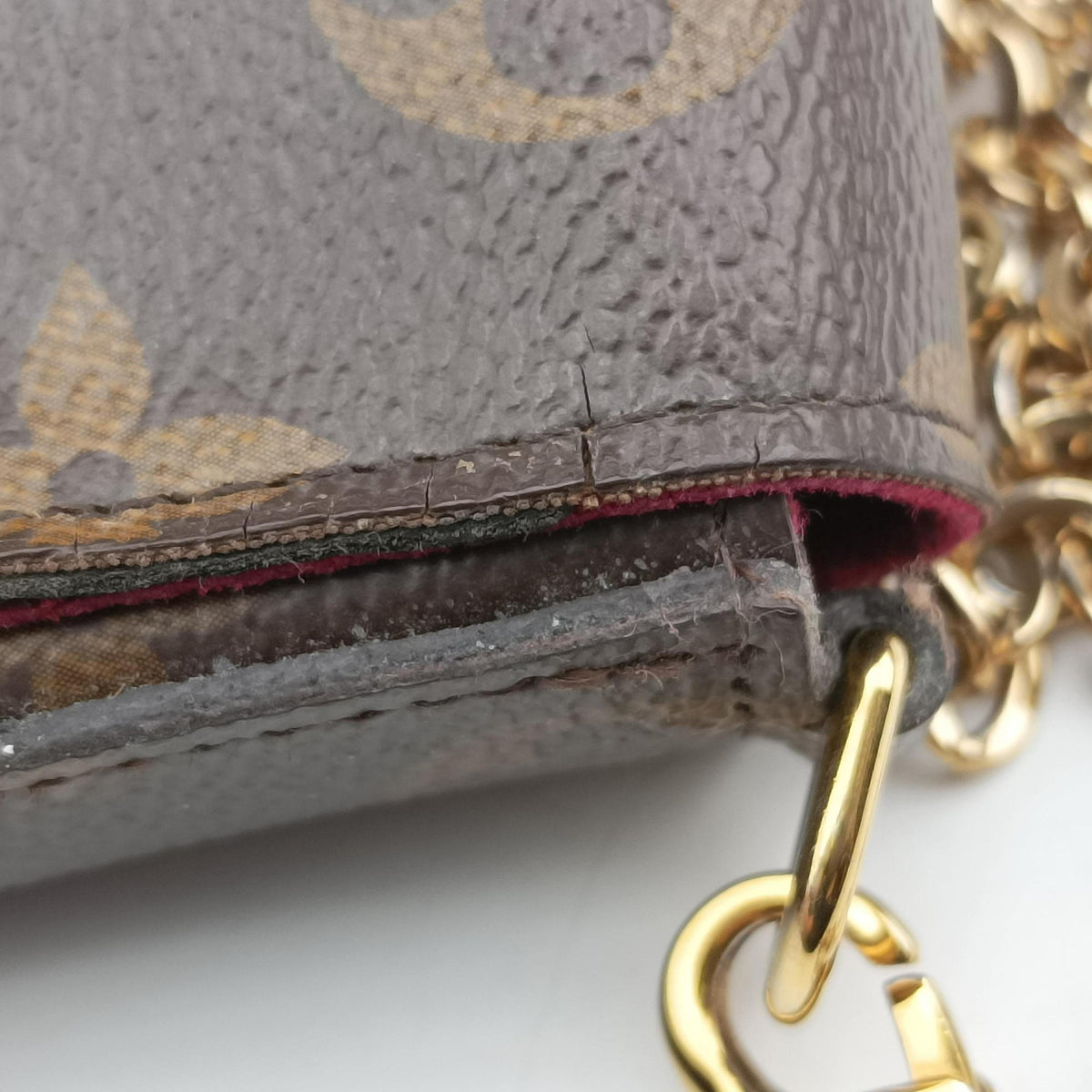 Pre-owned Louis Vuitton Pochette Felicie Brown Monogram Canvas M61276 shoulderbag | stylenewstar