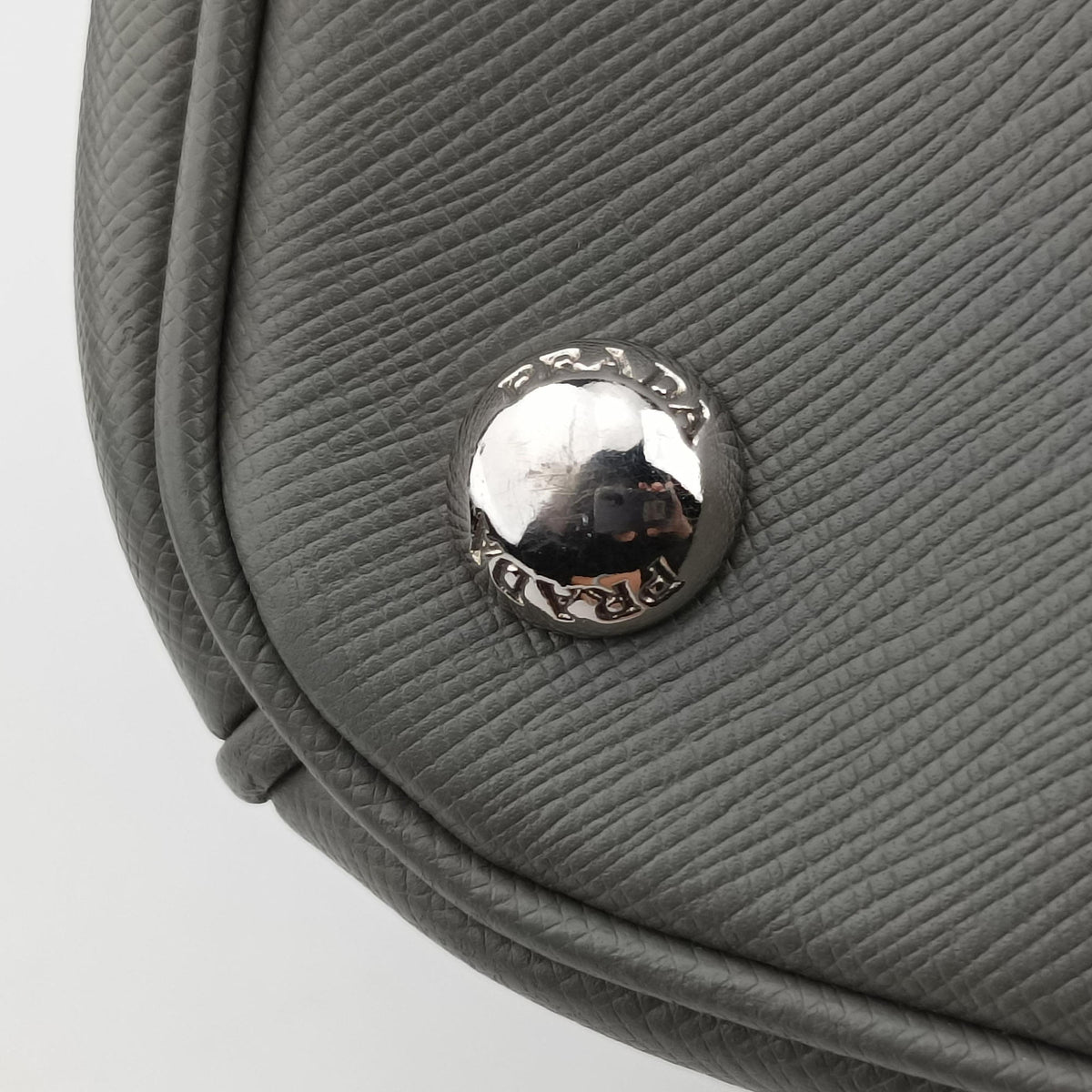 Pre-owned Prada Galleria Grey SAFFIANO Leather B2274C shoulderbag | stylenewstar