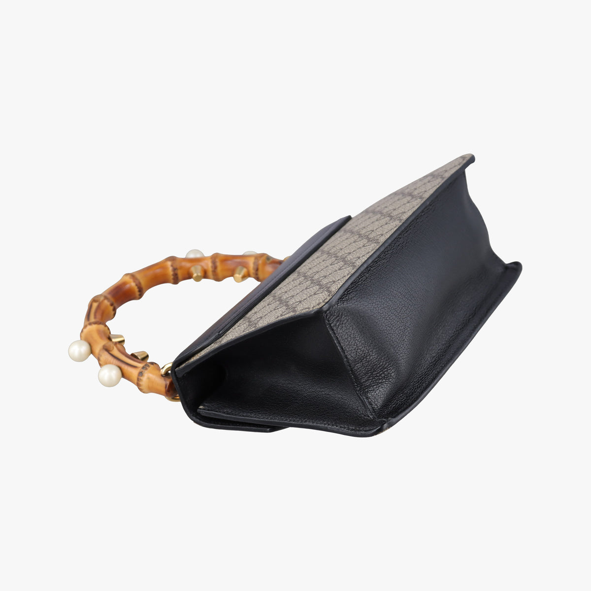 Pre-owned Gucci Fox Brooch Bamboo Beige×Multicolour PVC coated canvas×Leather 466428 shoulderbag | stylenewstar
