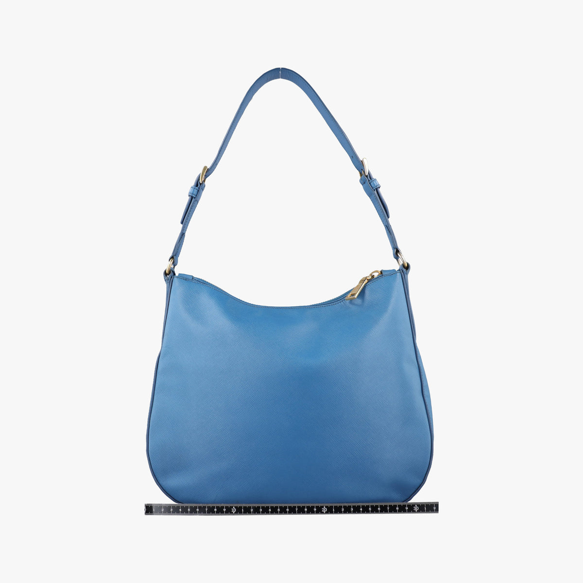 Pre-owned Prada Hobo Blue Saffiano leather  shoulderbag | stylenewstar