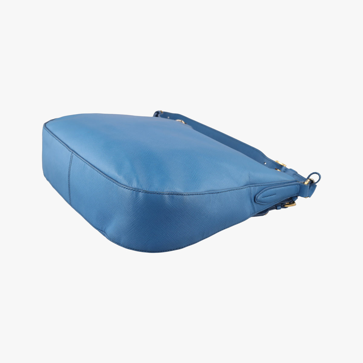 Pre-owned Prada Hobo Blue Saffiano leather  shoulderbag | stylenewstar