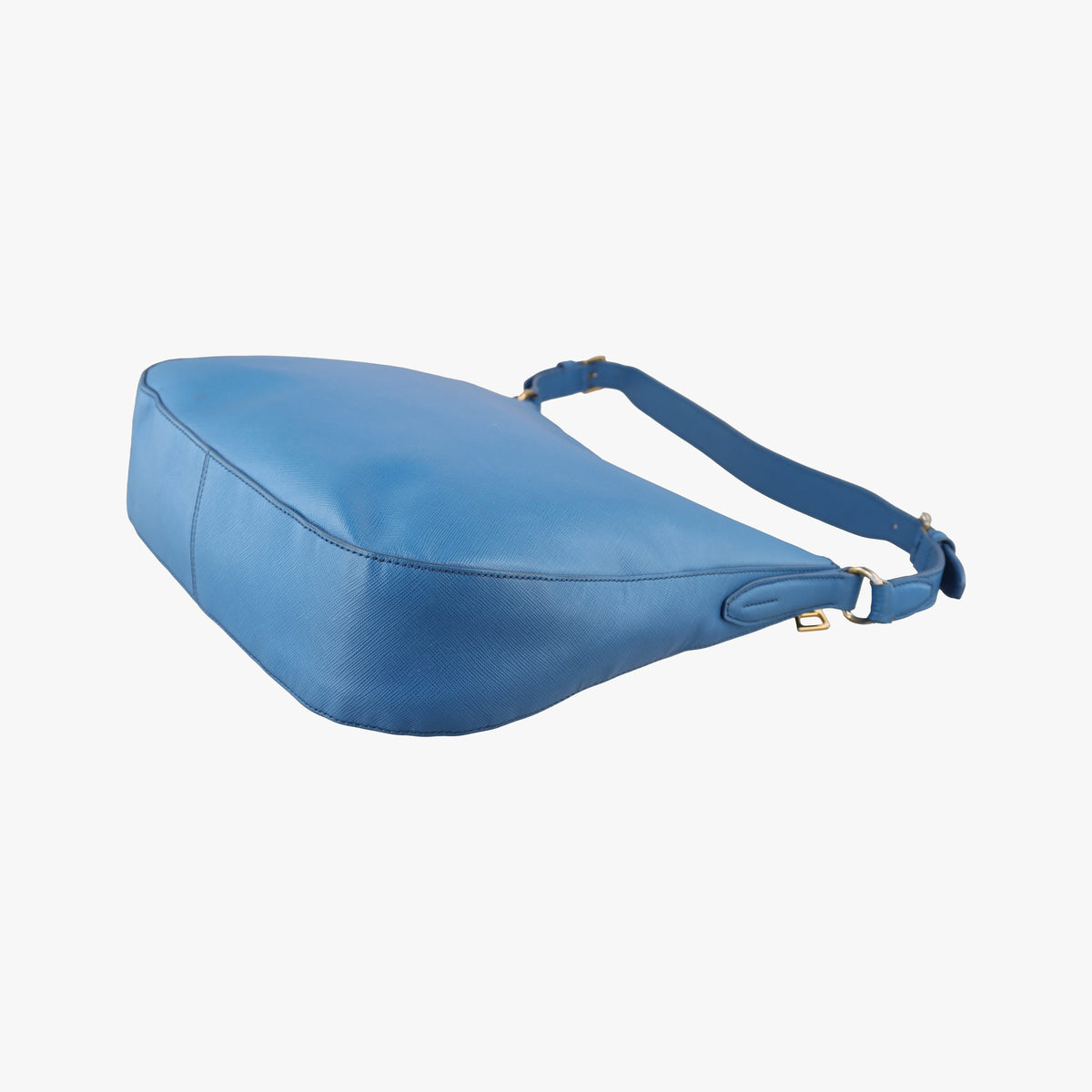 Pre-owned Prada Hobo Blue Saffiano leather  shoulderbag | stylenewstar