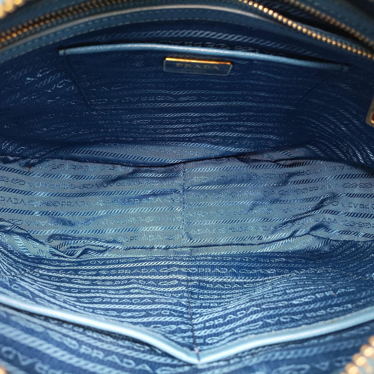Pre-owned Prada Hobo Blue Saffiano leather  shoulderbag | stylenewstar