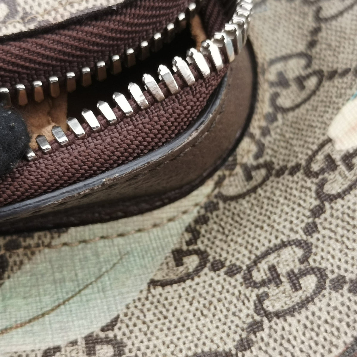 Pre-owned Gucci GG Supreme Bengal Brown×Multicolour PVC coated canvas×Leather 428027 backpack/rucksack | stylenewstar