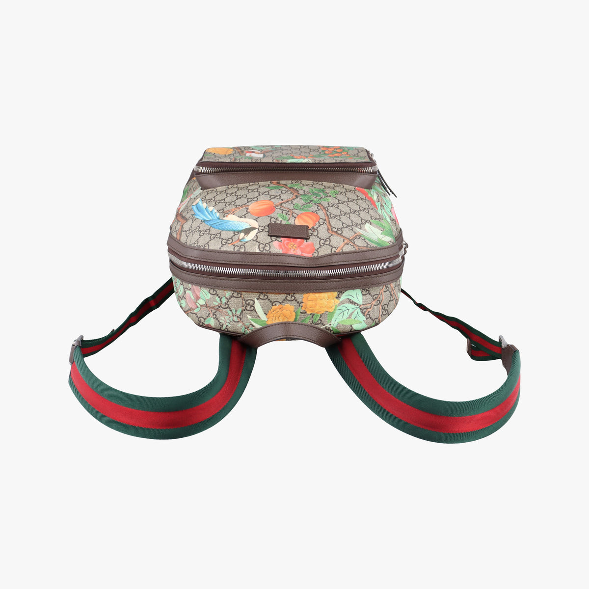 Pre-owned Gucci GG Supreme Bengal Brown×Multicolour PVC coated canvas×Leather 428027 backpack/rucksack | stylenewstar